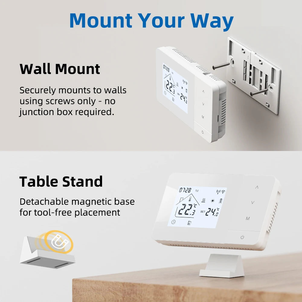 Wireless WiFi Thermostat for Gas Boiler for Water Floor Heating Smart Tuya Temperature Controller Alexa Google Home