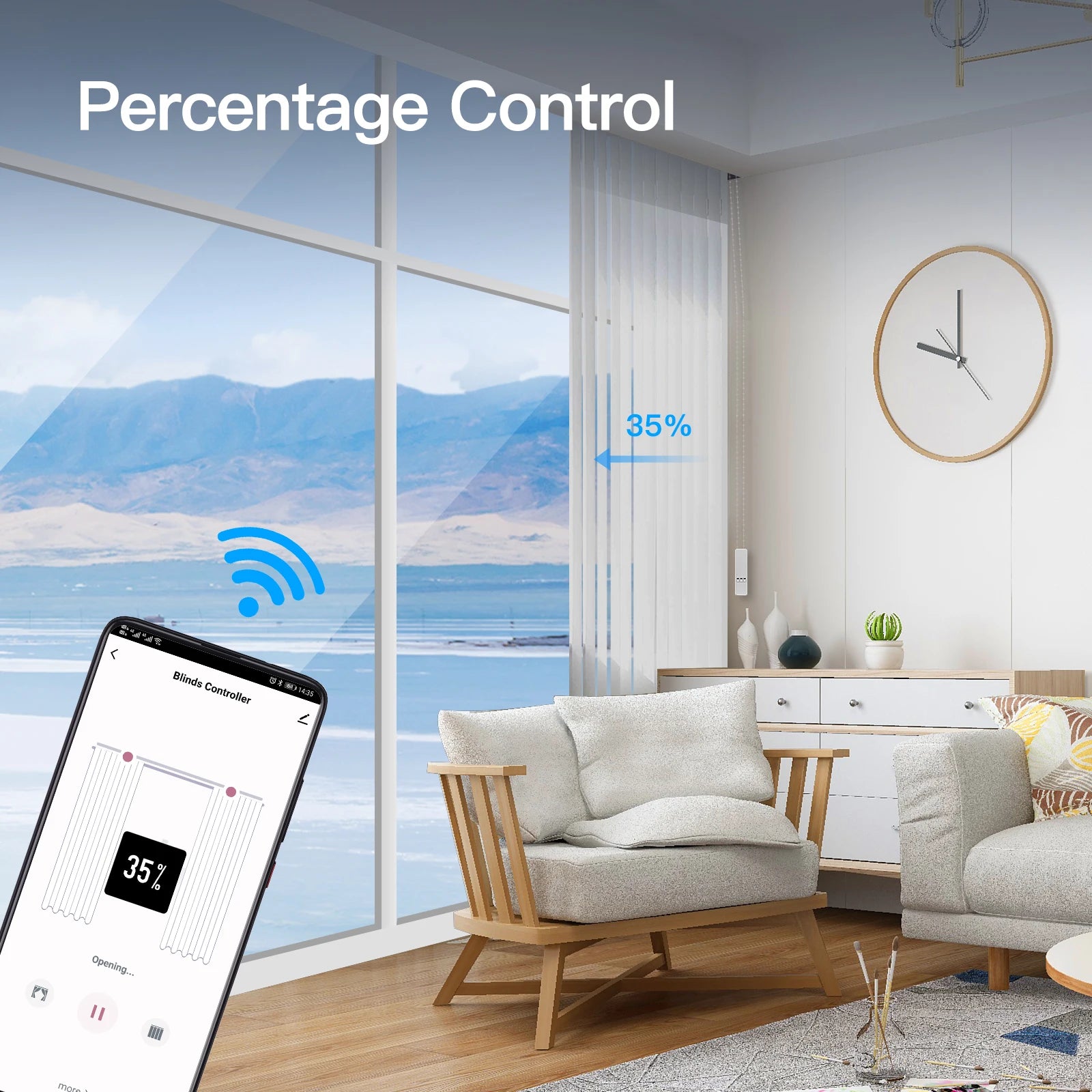 Smart WiFi Roller Shade Drive Motor Kit - App & Voice Control Tidesmit