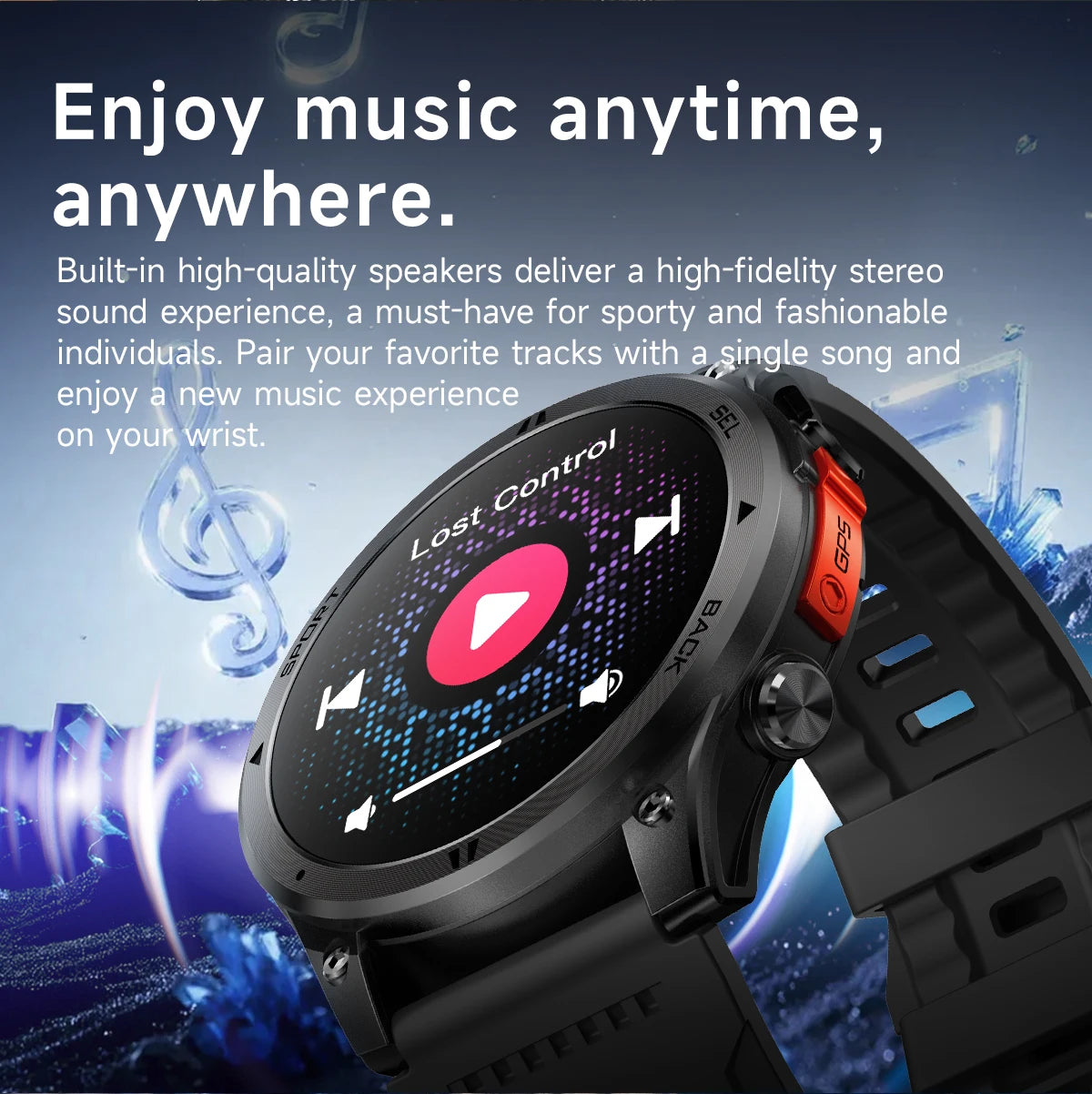 LIGE New Global Hiking Smart Watch 1.46''HD Screen 530mAh Battery GPS Path Track Outdoor Sport Fitness Waterproof Smartwatch Men