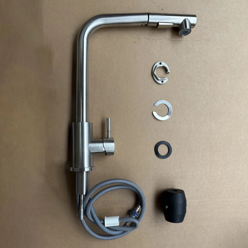 Pull Out Kitchen Sink Faucet Two Model Stream Sprayer Nozzle Stainless Steel Hot Cold Wate Mixer Tap Deck Single-hole Installation Kitchen Accessories