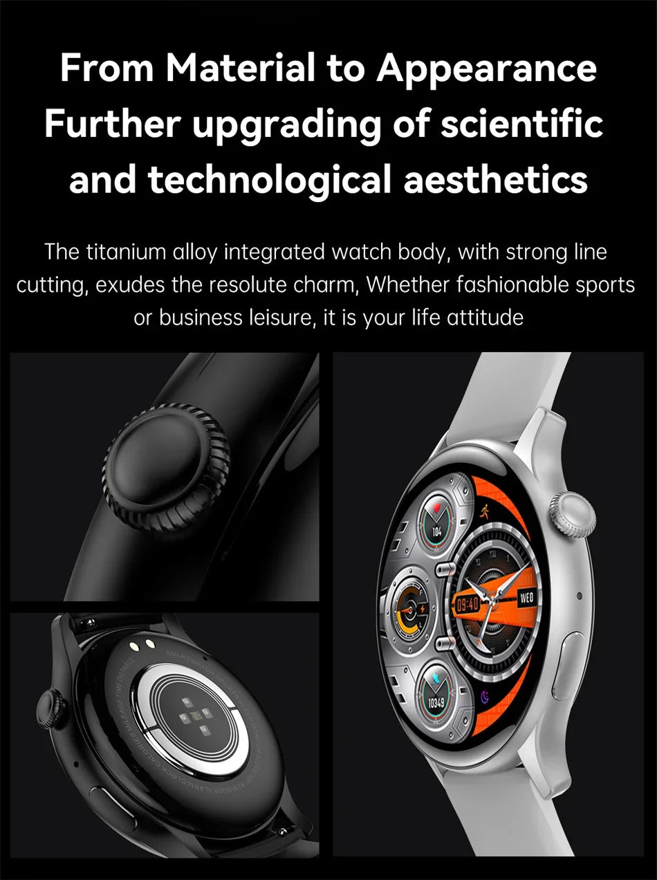 2025 AMOLED Smart Watch Ladies Screen Always Show Time 466*466 HD Health Tracker Voice Calling Smartwatch Women