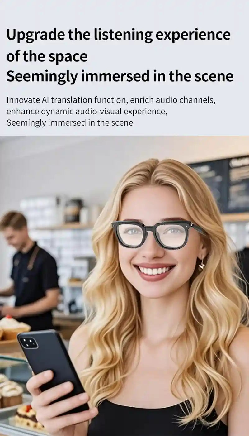 AI Intelligent Translation Glasses with Real-Time Spatial Audio Tech Tidesmit