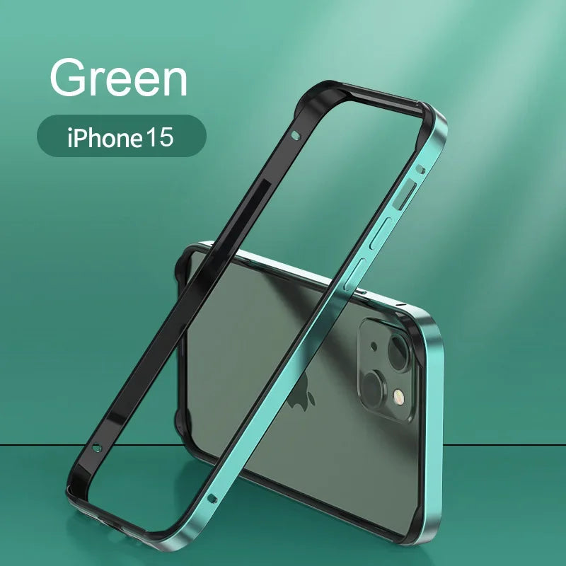 iPhone 17 Aluminum Bumper Case - Slim Military-Grade Metal Frame Green China Mainland Tidesmit