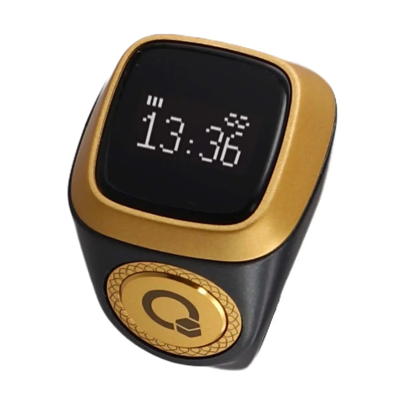 Smart Ring Counter 18/20/22mm Waterproof Digital Counter Vibration Reminder Iqibla Zikr Ring Tasbeeh Intelligent Wearable Parts 20mm black China Mainland Tidesmit