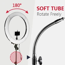 18 Inch LED Ring Light Kit with Tripod Stand and Remote - Tidesmit Tidesmit