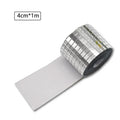1Roll 4*100cm Home Self-Adhesive Real Glass Craft Stickers Mini Mirror Mosaic Tiles For DIY Hand Crafts Reflective Glass Tape