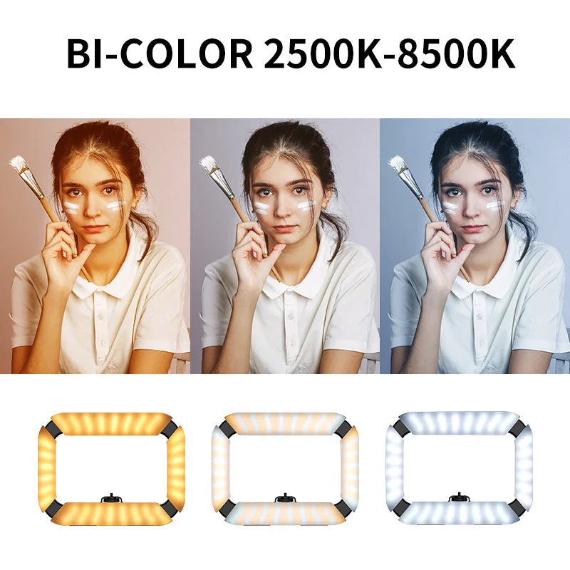 Bi-Color LED Ring Light for Video - Adjustable Dimmable Vlog Rig Tidesmit