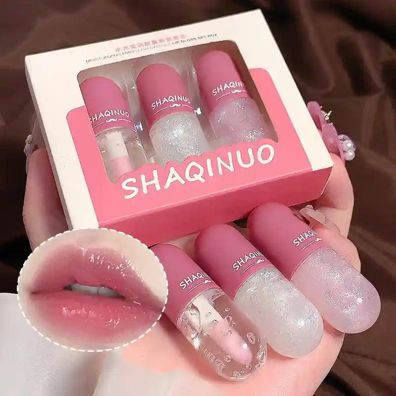 Hydrating Lip Oil Set - Mirror Finish Glossy Tint & Nourishing Lip Care Lip Care Tidesmit