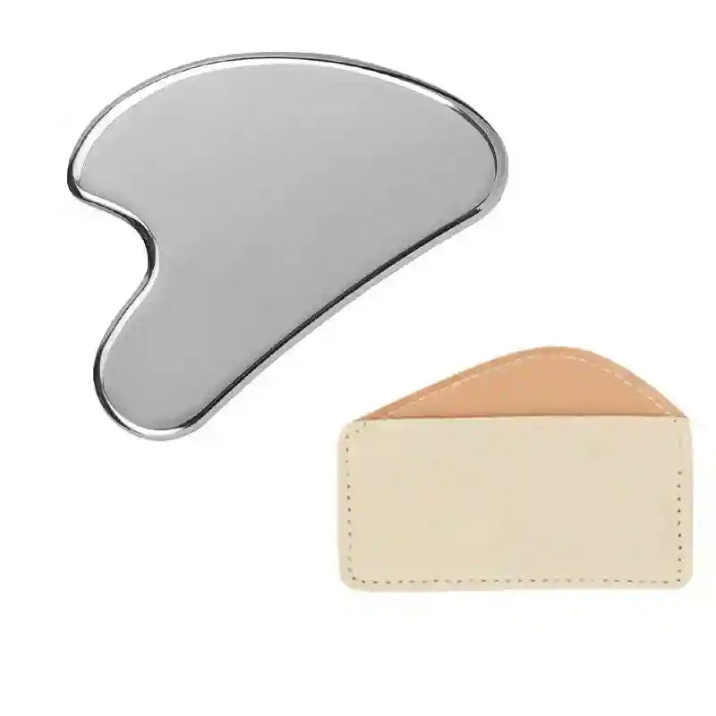 Dolphin Gua Sha Tool | Professional Stainless Steel Facial Massage Board Massage Roller board with bag Tidesmit