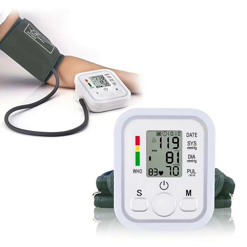 Medical Grade Upper Arm Digital BP Monitor Automatic Sphygmomanometer Kit Home Health Measuring Device
