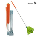 28.7-inch steel long-handle pet poop scooper with orange grip for easy, hygienic dog and cat waste cleanup.