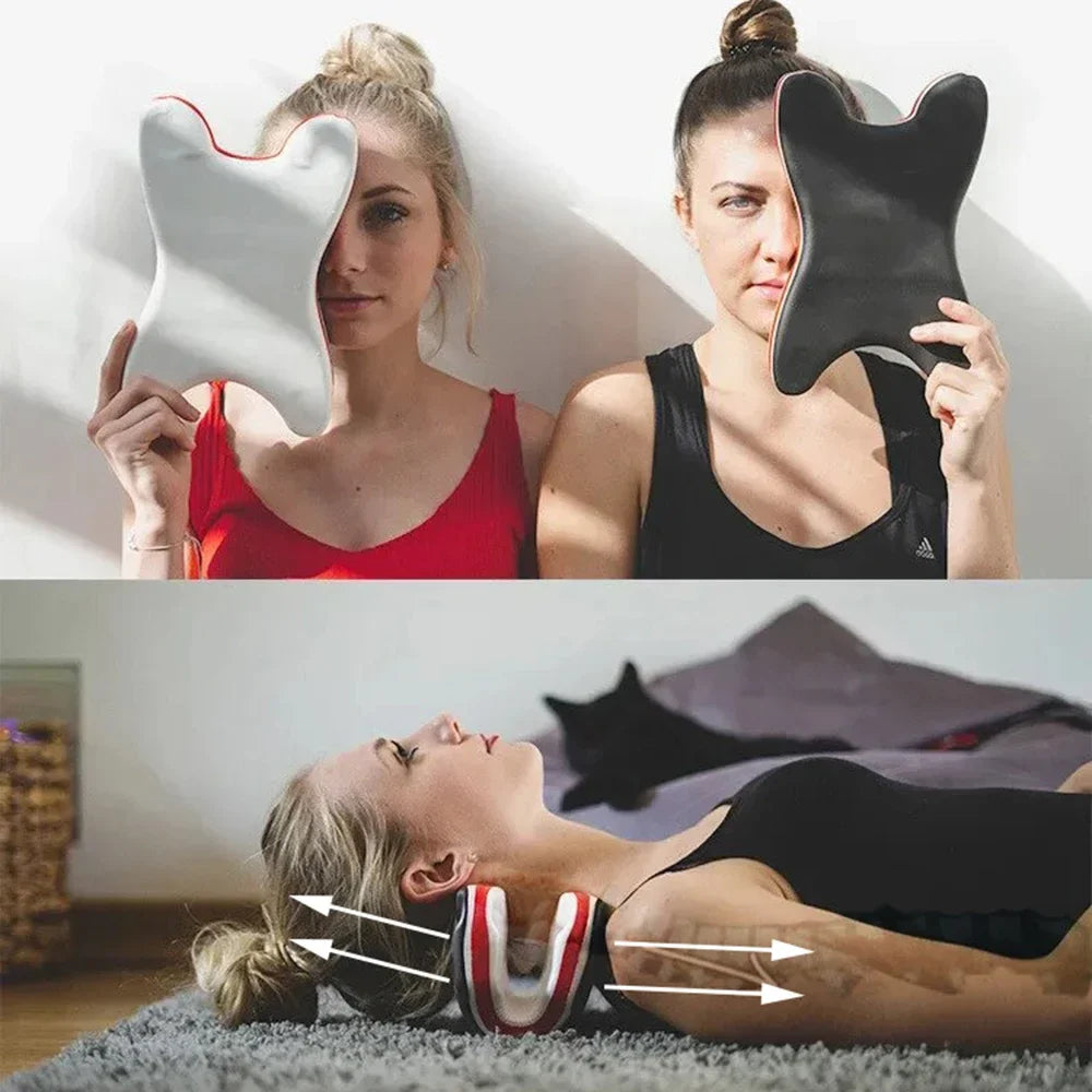 Cervical Neck Traction Pillow: Orthopedic Spine Stretcher & Heat Therapy Back Massage Instrument Tidesmit