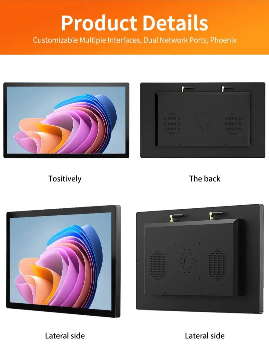 15.6 inch Industrial Capacitive Touch Panel PC Win 8G 128G IP65 Screen Waterproof With WIFI Bluetooth RJ45 RS232 USB