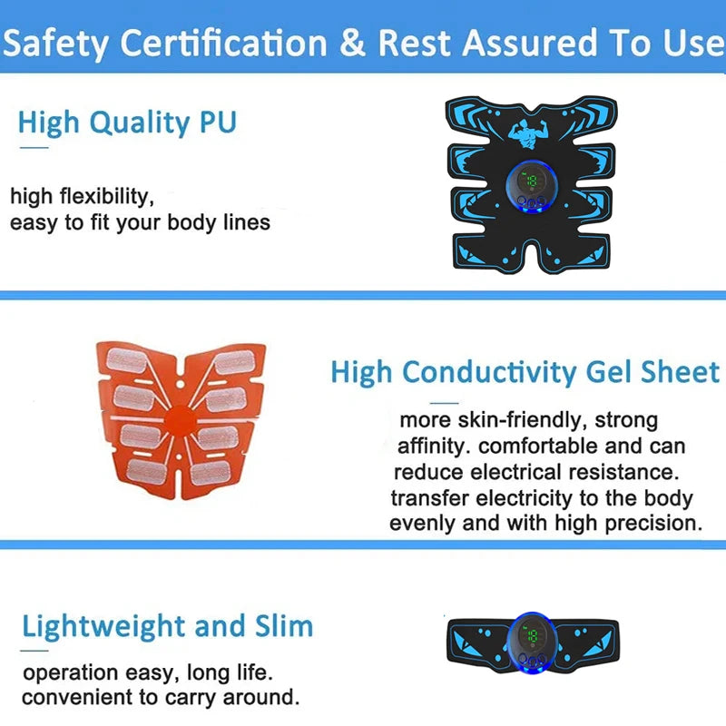 EMS Muscle Stimulator for Abdominal Toning and Body Shaping - TYPE01 Body Shaping Massage Equipment Tidesmit