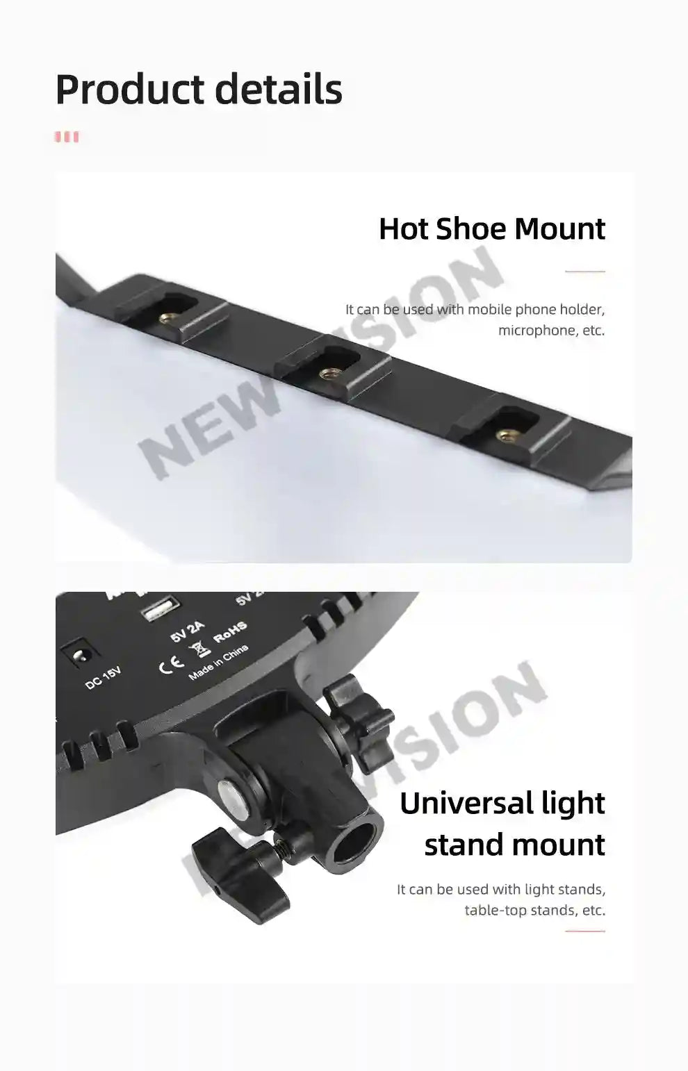 21-Inch LED Ring Light with Adjustable Color Temperature and Tripod Kit Tidesmit