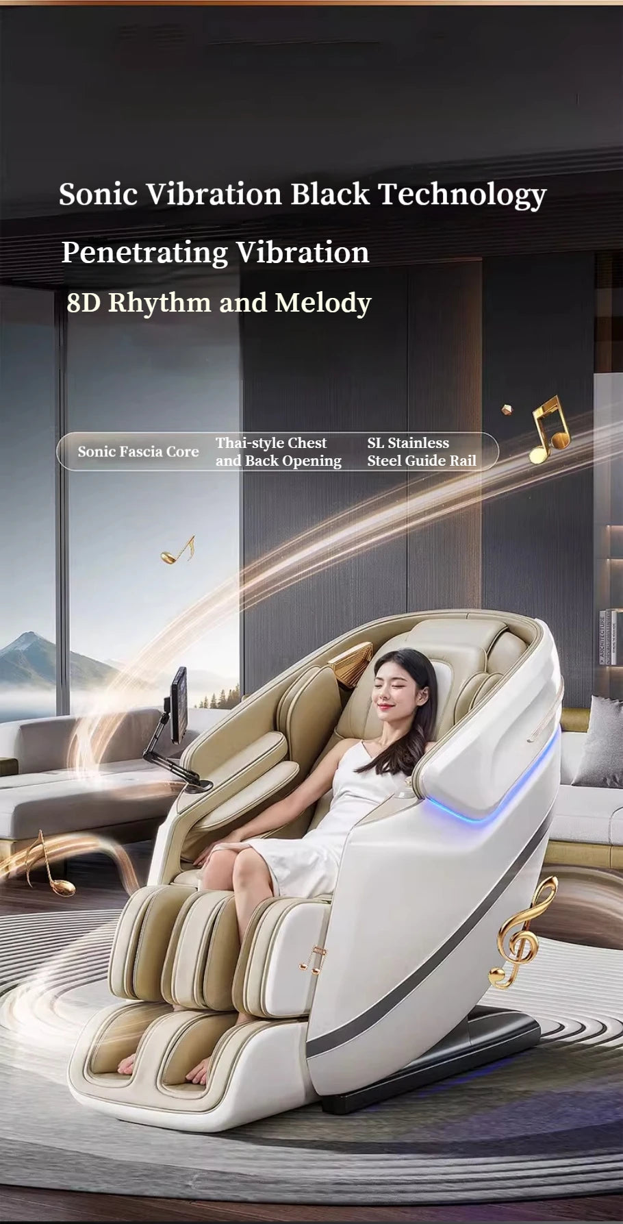 Zero Gravity SL Track Massage Chair with Heat Therapy - Tidesmit Body Shaping Massage Equipment Tidesmit