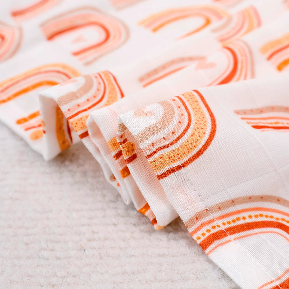 5Pcs/set 60*60cm Super Soft Bamboo Cotton Muslin Blankets Infant Boy/Girl Multi-Use Feeding Burp Cloth Towel Baby Burp Cloth Set