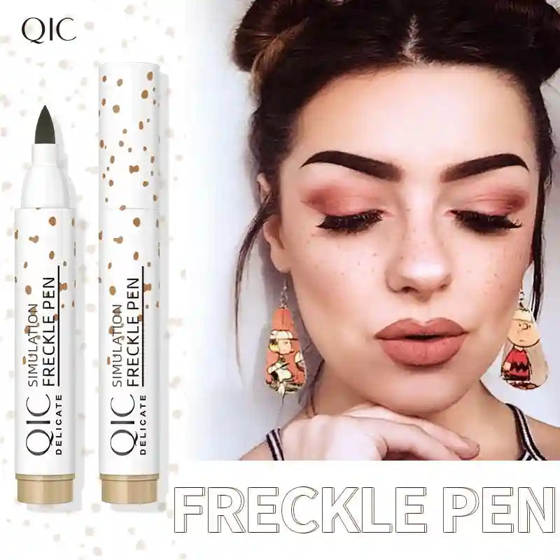 Tidesmit waterproof fake freckle pen in action for a natural long lasting dotted makeup look