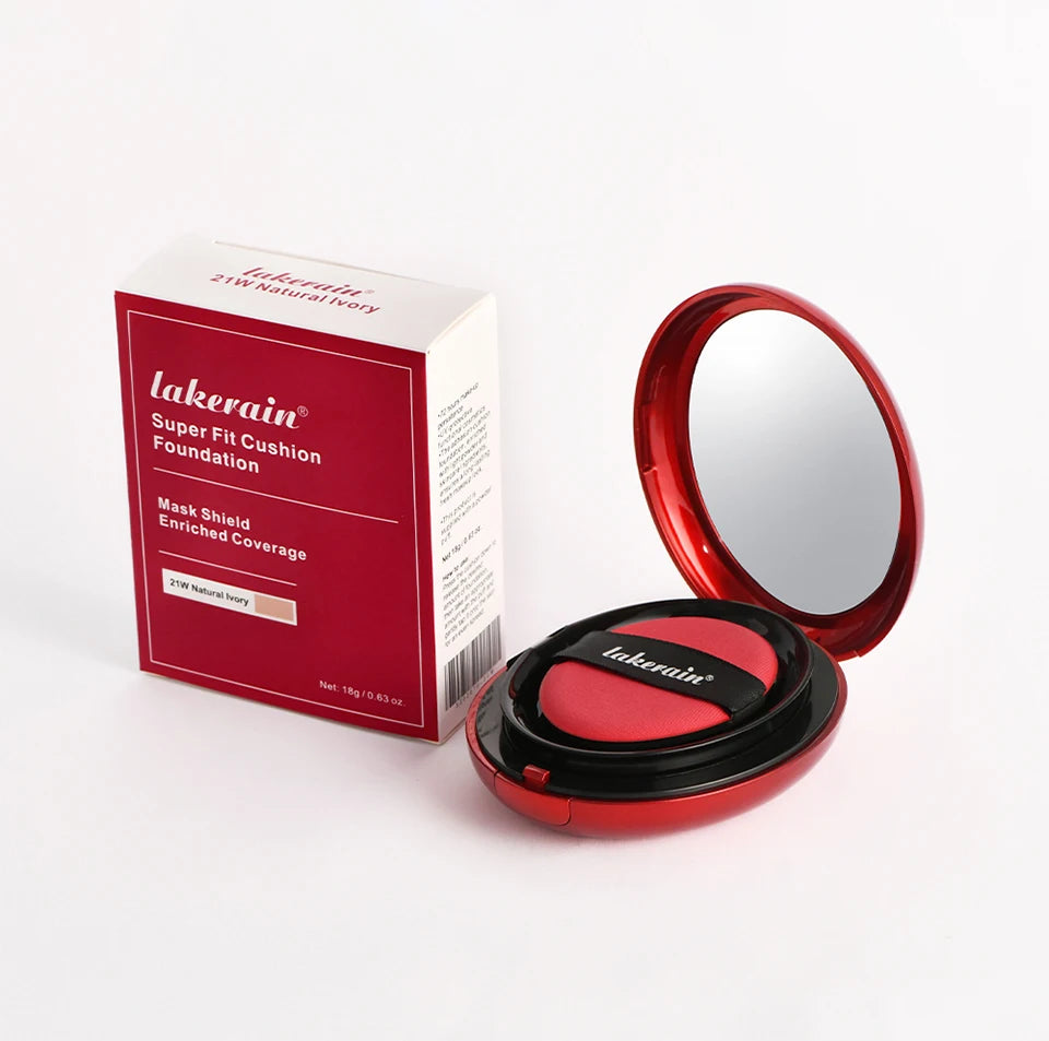 Tidesmit long-lasting semi-matte cushion foundation with sun protection 72-hour wear face base makeup detail view