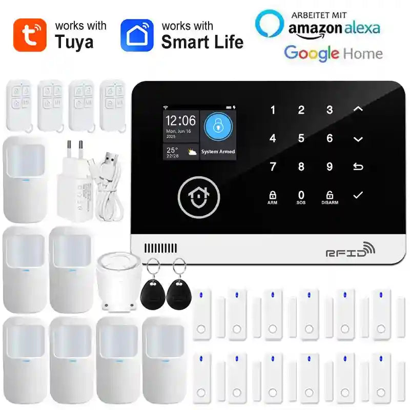 WiFi GSM Home Security Alarm System - Smart Home App Control Option F Tidesmit