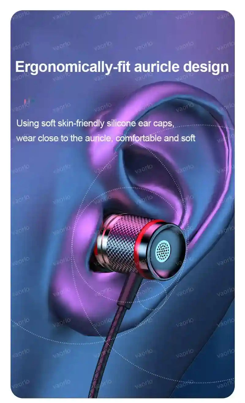 Wired Earbuds with Mic: 7.1 Surround Sound Type-C & 3.5mm AUX Tidesmit