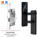 2026 New WiFi Tuya APP Smart Door Lock Remote Unlocking Digital Electronic Smart Home Wooden Door Lock Fingerprint Sound Quiet