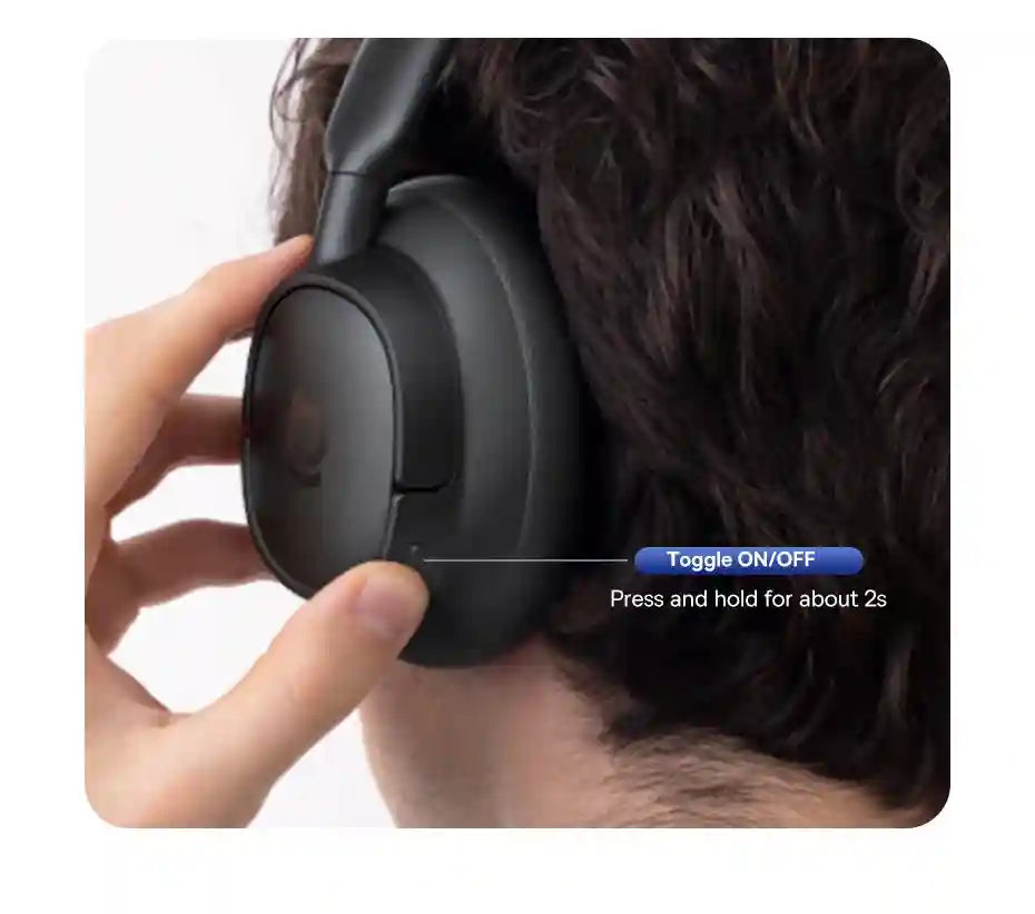 Wireless Noise Cancelling Headphones: 80Hr Battery Over-Ear Audio Tidesmit