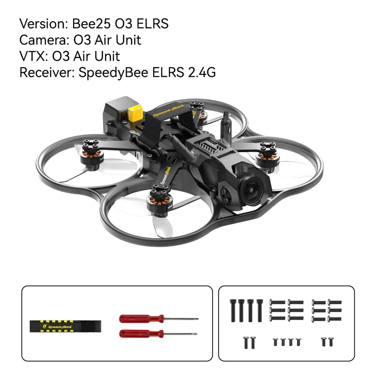 SpeedyBee Bee25 2.5-Inch FPV Cinewhoop Drone with O3 HD Air Unit O3 ELRS Version Tidesmit