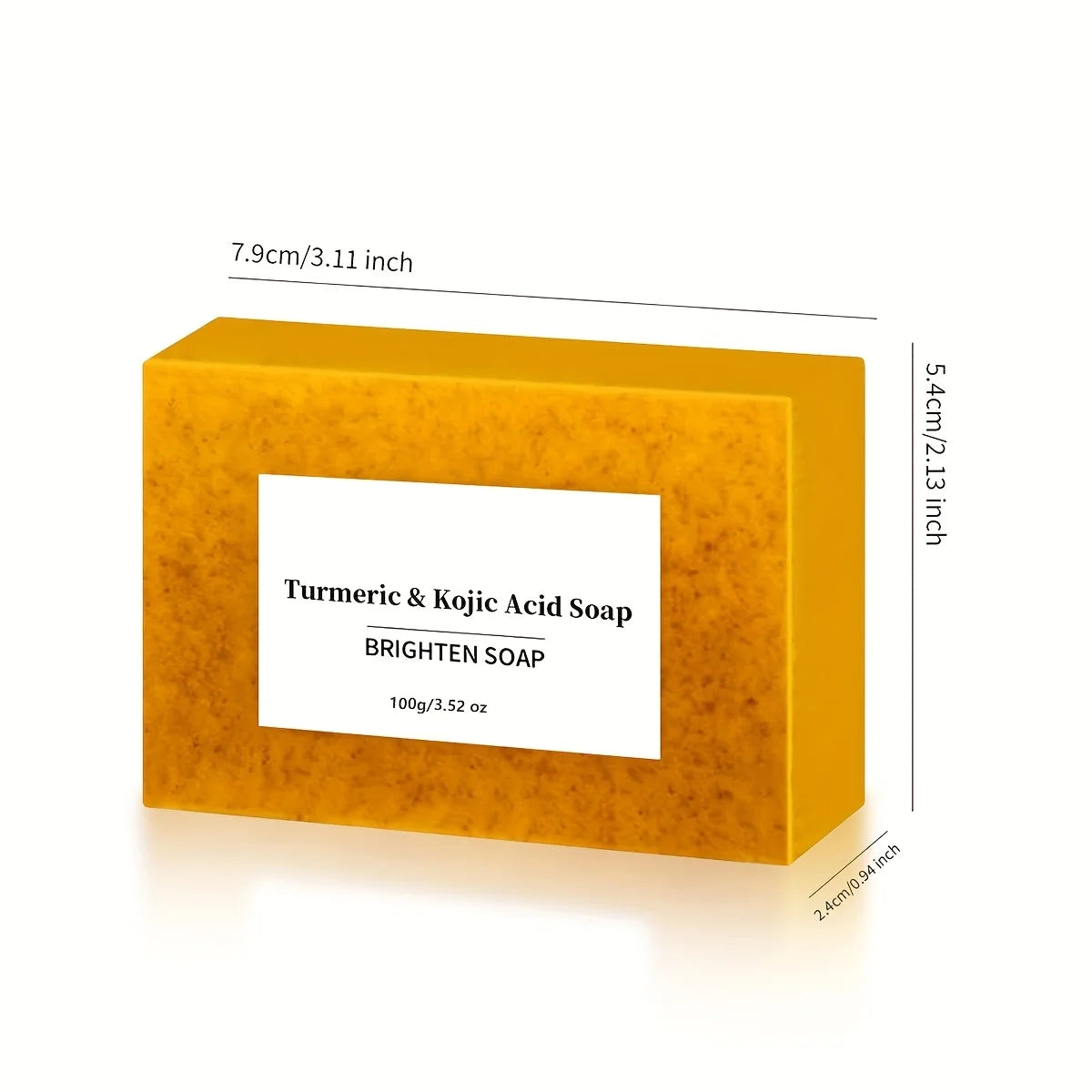 2pcs/100g Turmeric Kojic Acid Scrub Soap, Ginger Handmade Cold Soap, Bath and Face Soap