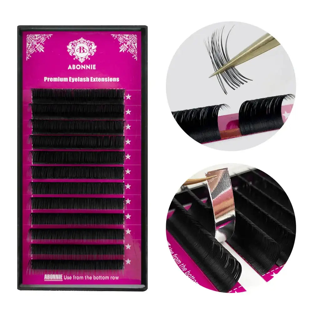 Abonnie Classic Eyelashes Extensions Individual Volume Lashes Fluffy Ultra Soft Eyelash Extensions False Eyelashes CC Tidesmit