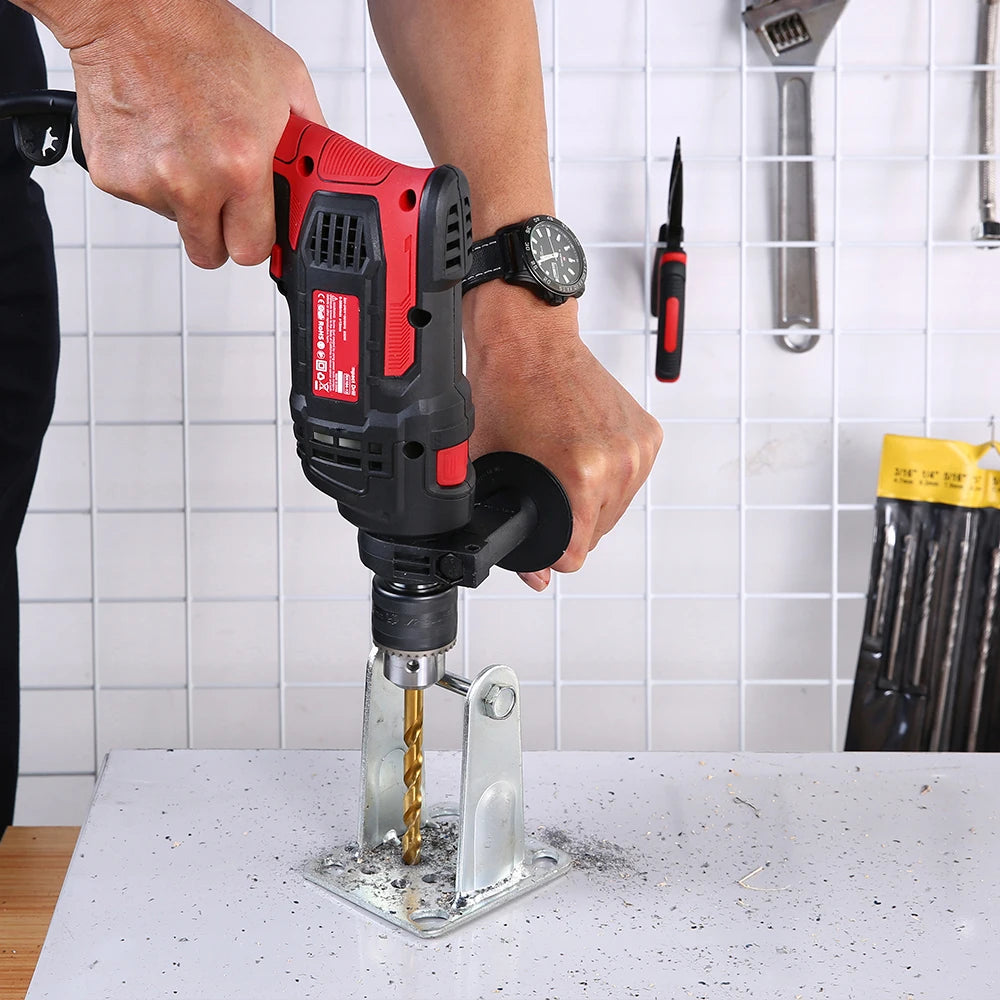 Hammer Drill Impact Drill 850W 3000 RPM Hand Electric Drill with 360° Rotating Handle Hammer and Drill 2 Mode in 1 with Depth