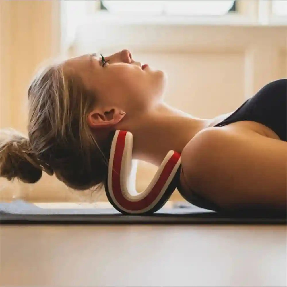 Cervical Neck Traction Pillow - Ergonomic Spine Relaxer for Relief Relaxation Treatment Tidesmit
