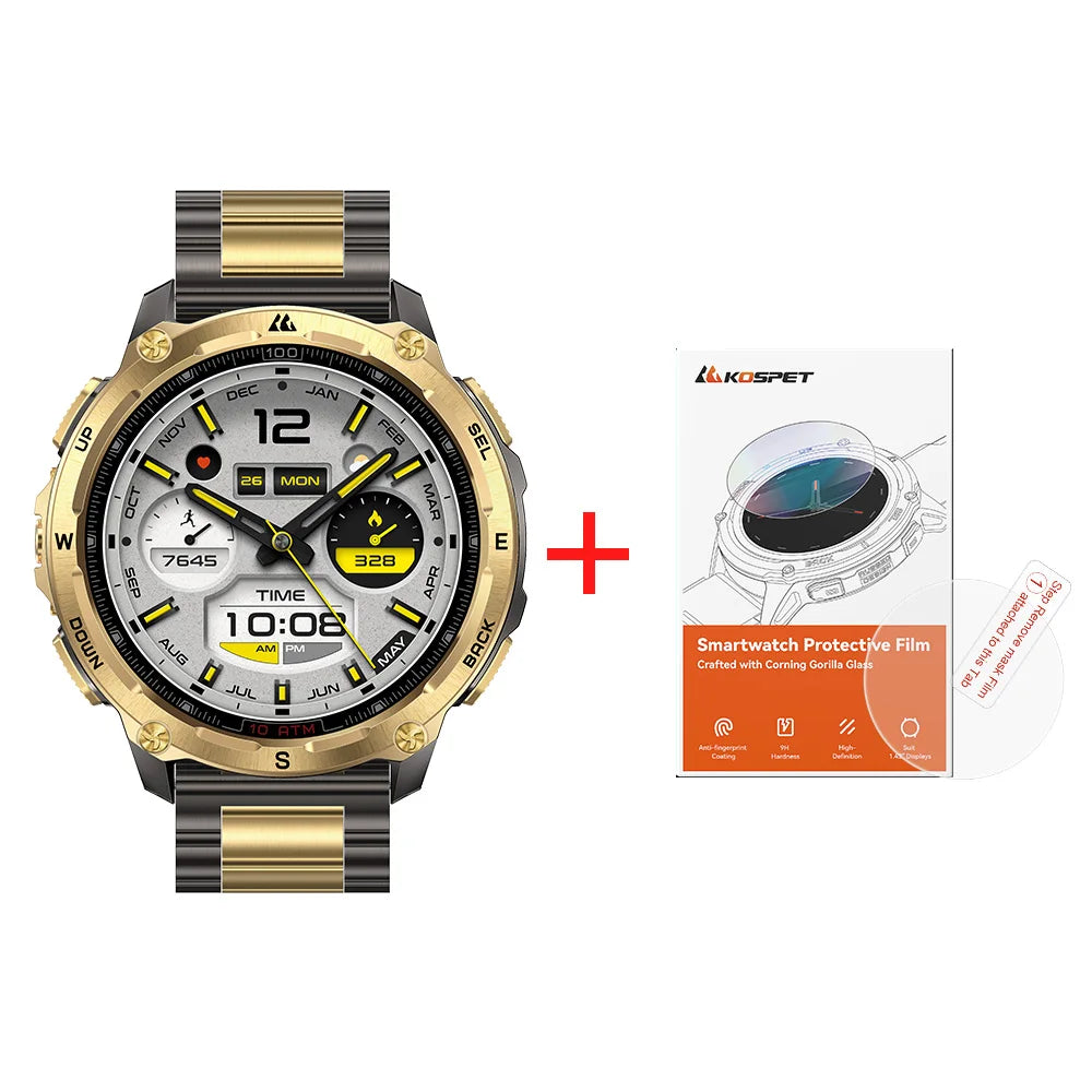 2026 New KOSPET Tank T4 SE Smart Watch for Men 6-Sat GPS Offline Maps 10ATM Waterproof Heart Rate Skiing Hiking for Android iOS