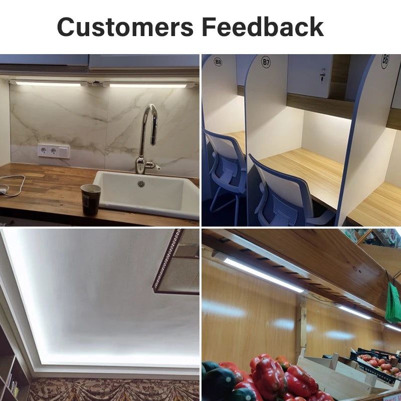 Led Tube Bar LED Wall Lamp Under Cabinet Light 10W 20W Ultra Thin Home Bedroom Kitchen Closet Indoor Wall Light Lighting 110V