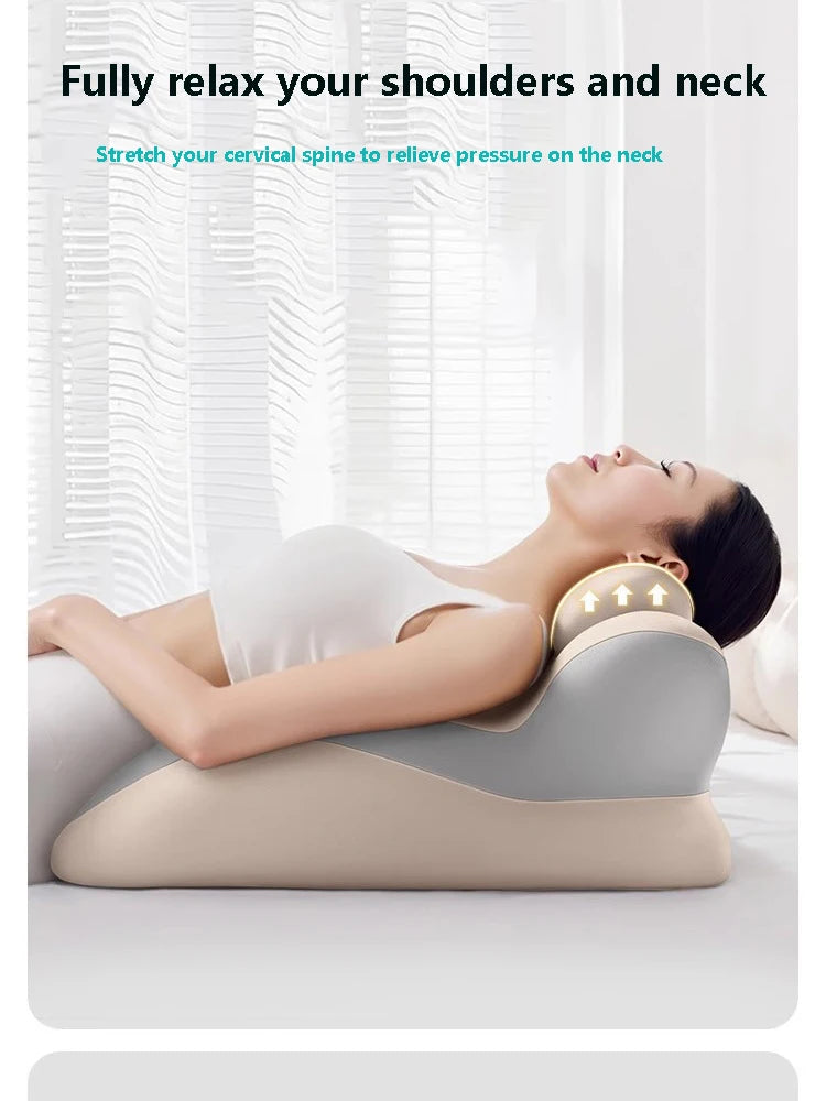 Memory Foam Ergonomic Pillow for Neck Support and Muscle Relief Massage Cushion Tidesmit