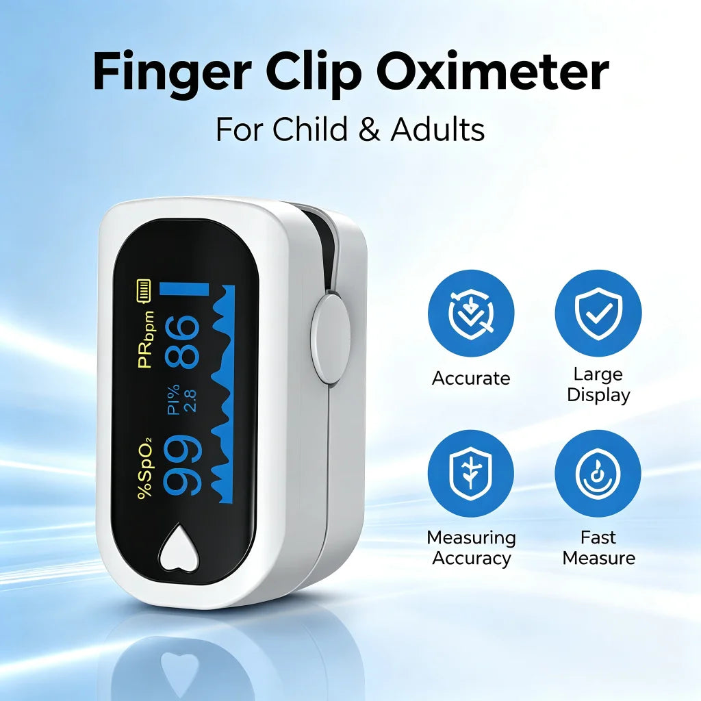 Oximeter Portable Fingertip Pulse Blood Oxygen Saturation Monitor With TFT Display Fingertip Oximeter Testing SpO2 Health Care