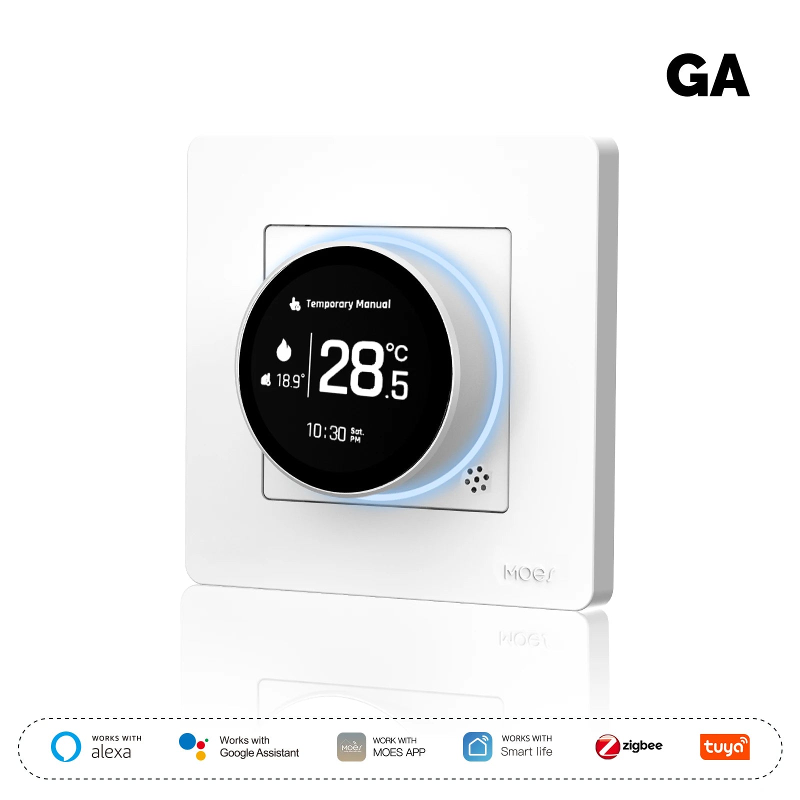 ZigBee Smart Knob Thermostat for Water Boiler Heating Systems Water Heat WH Tidesmit