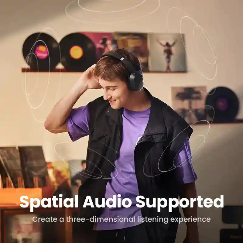 Wireless Headphones with Active Noise Cancellation & 75H Playtime Tidesmit