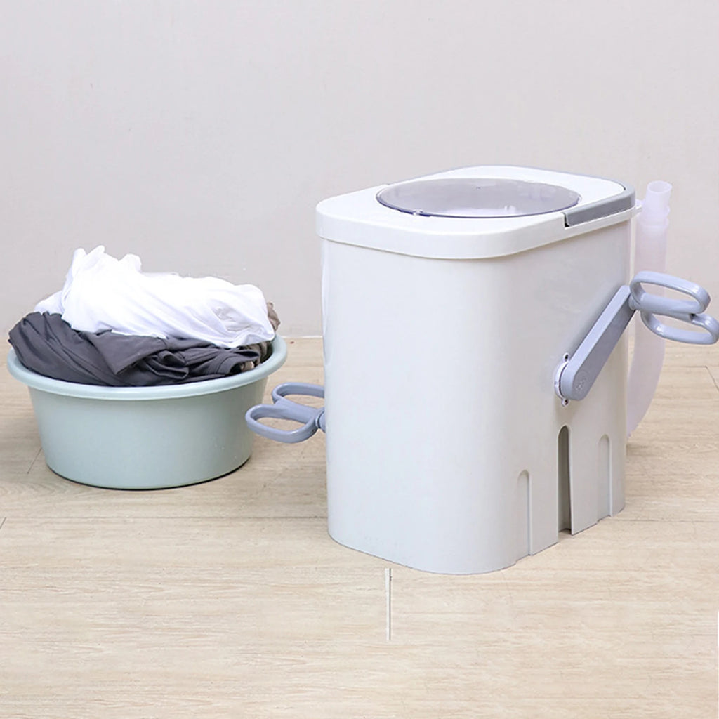 Tidesmit portable manual hand clothes washer with drain hose for RV, camping, and compact apartment laundry.