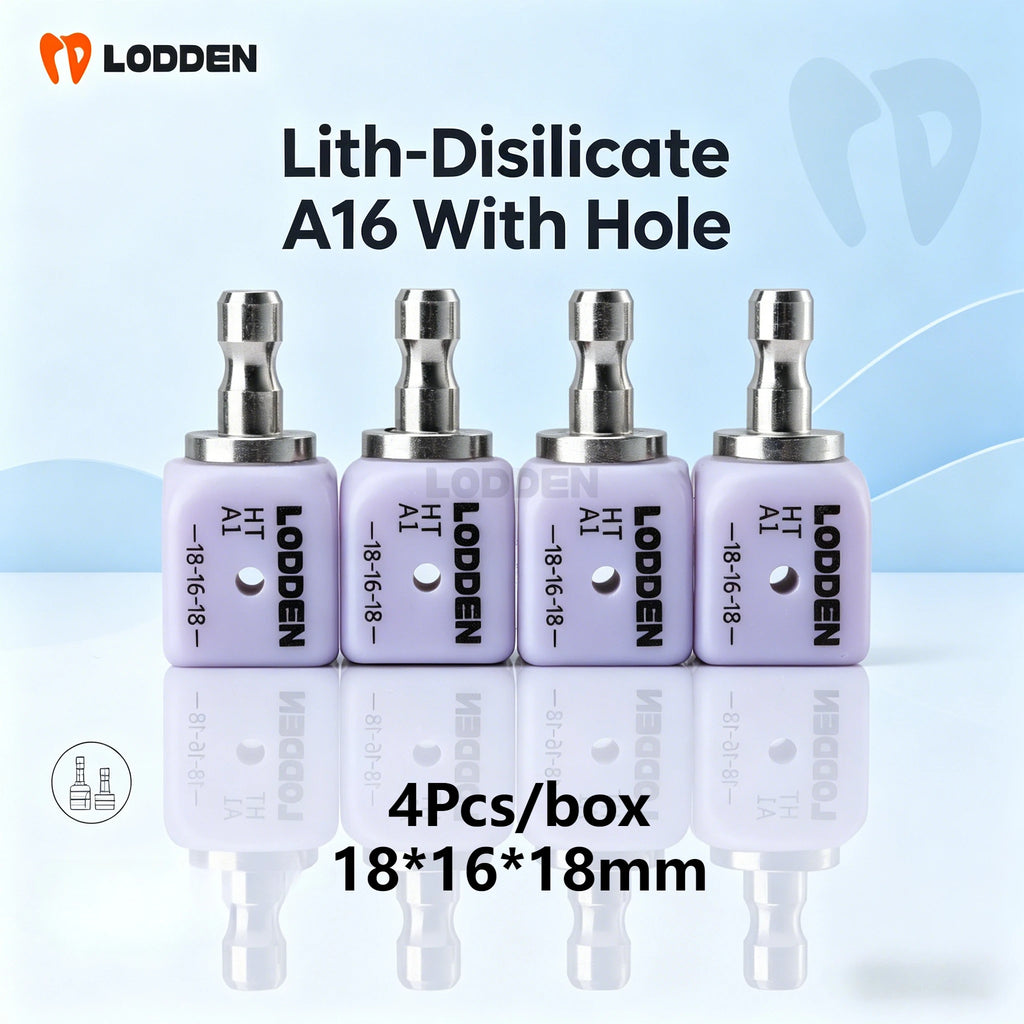Lodden A16 Lithium Disilicate with Hole Glass Ceramic Block CAD CAM Dental Lab Material For Veneer Restoration