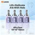 Lodden A16 Lithium Disilicate with Hole Glass Ceramic Block CAD CAM Dental Lab Material For Veneer Restoration