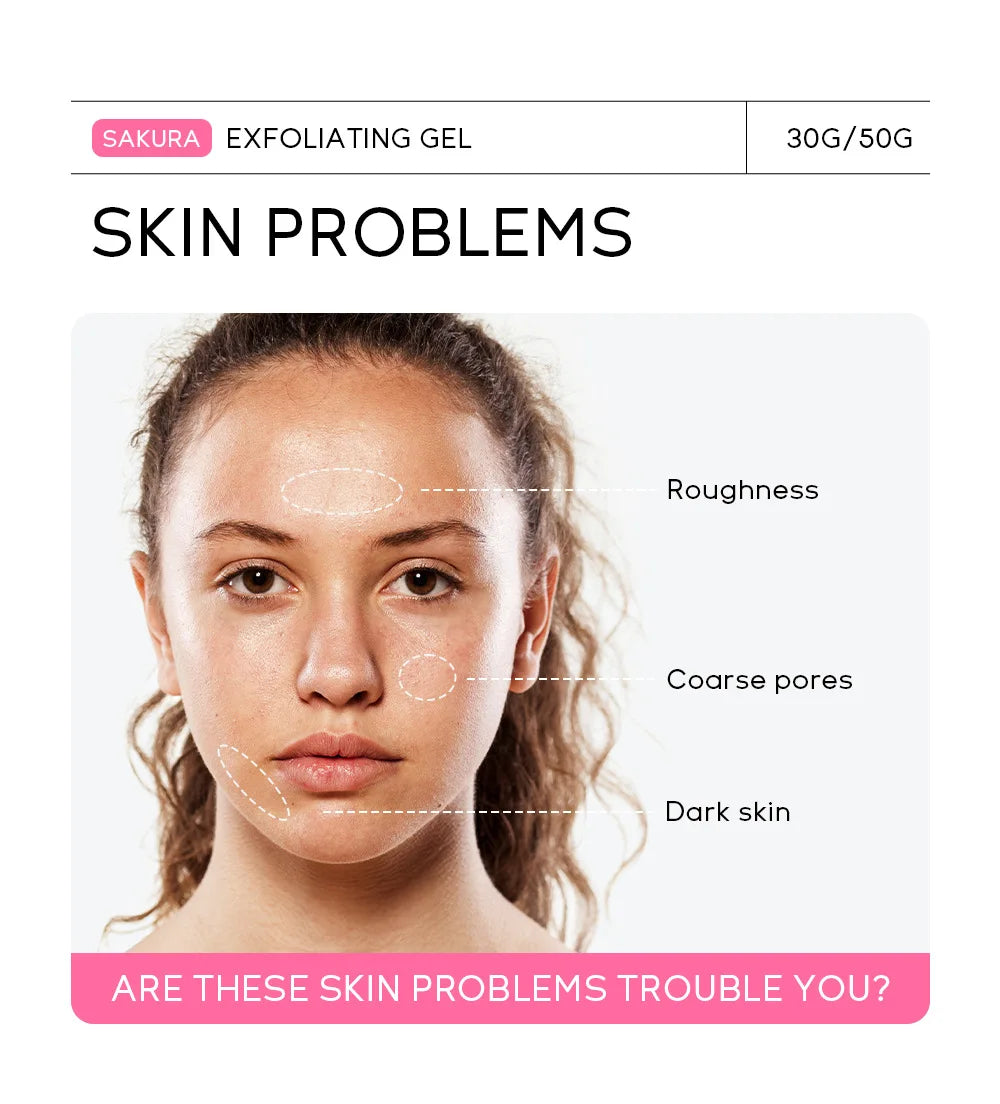Sakura Exfoliating Gel | Deep Cleansing Face & Body Scrub 30g Scrubs Treatments Tidesmit