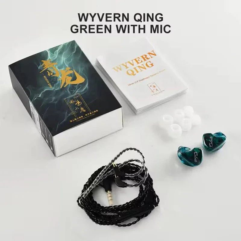 Kinera Celest Wyvern IEMs | 10mm LCP Driver HiFi Wired Earphones | Tidesmit Qing Green Pro Tidesmit