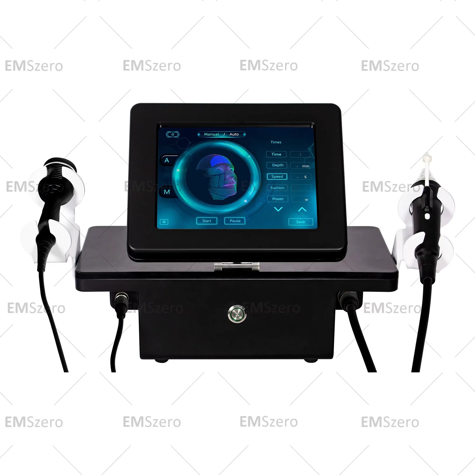 Fractional RF Microneedling Machine - 150W Pro Skin Tightening Device Scrubs Treatments Black 150W Pro Tidesmit
