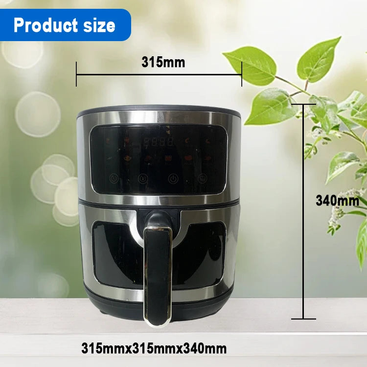 10L Smart Visual Air Fryer Electric Digital Deep Air Fryer Commercial Household Smart 10L Without Oil Air Fryer Oven