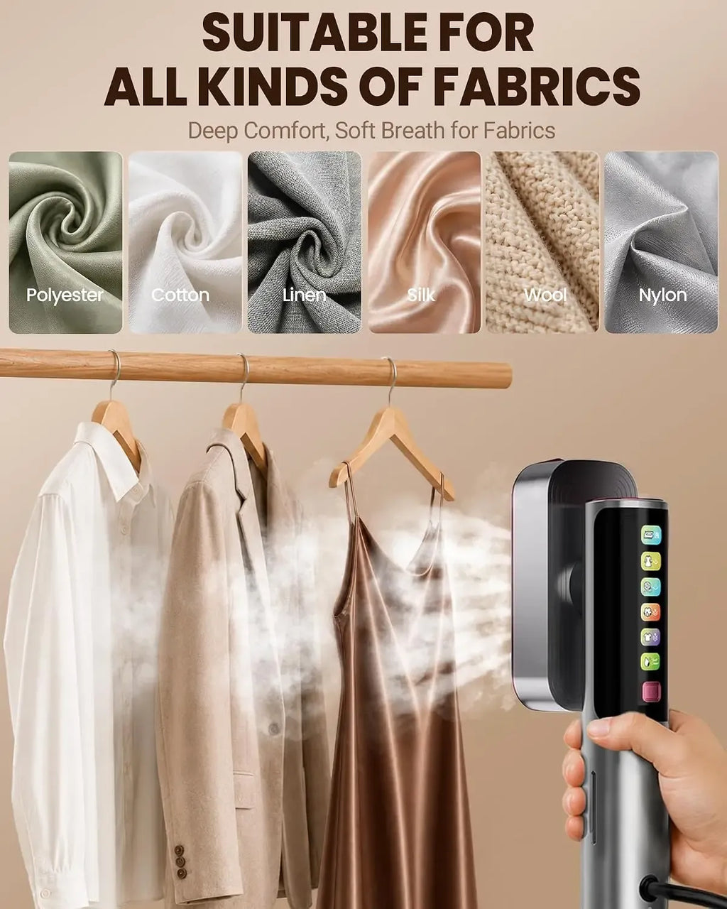 Tidesmit Handheld Fabric Clothes Steamer 220ml