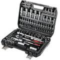 108-Piece Socket Spanner Set Cr-V Ratchet Wrench Set Ratchet Box with 1/4 &1/2 Inch 72 Teeth Reversible Ratchet Hexagonal Socket