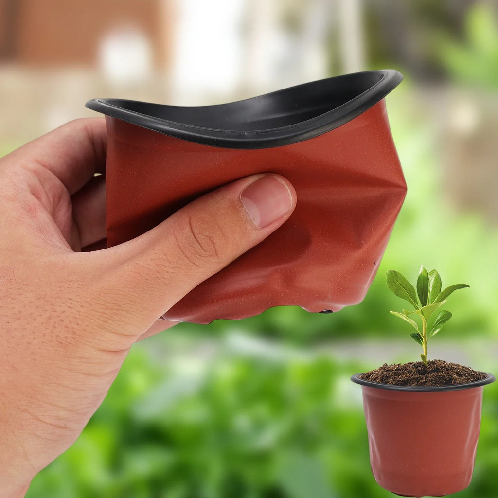 100-20PCS Plastic Nursery Pots With Holes Garden Succulents Cuttings Transplanting Pot Reusable Seedling Flower Plant Containers