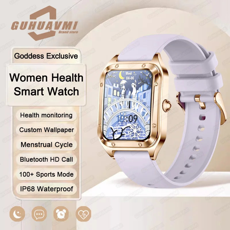 2026Ultra Thin Fashion Smart Watch For Women Screen Always Display Time Sports Bracelet Bluetooth Call 1.59" AMOLED Woman Watch