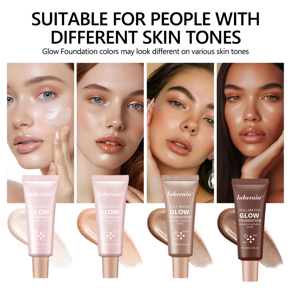 Tidesmit Glowing Foundation liquid highlighter for a natural moisturizing base in face makeup